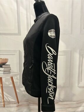 Barrett-Jackson 50th Anniversary Black Women's Zip-Up Jacket Size Small